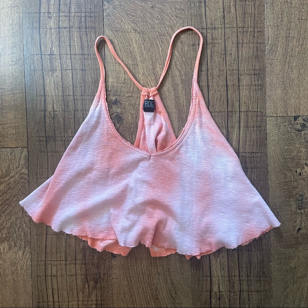BDG orange flowy crop top